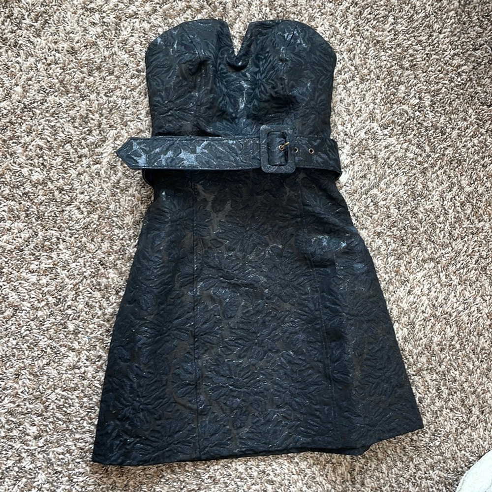Free People black shimmer dress